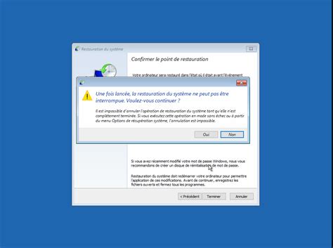 Activer ou désactiver la restauration du système windows 7